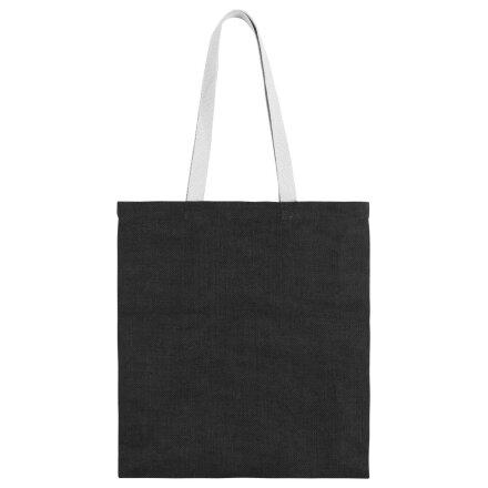 Холщовая сумка на плечо Juhu, черная Холщовая сумка на плечо Juhu, черная