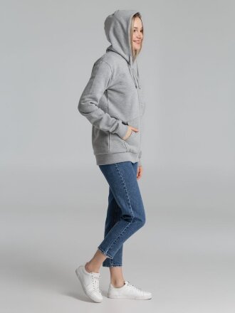 Толстовка на молнии с капюшоном Unit Siverga Heavy, серый меланж Толстовка на молнии с капюшоном Unit Siverga Heavy, серый меланж