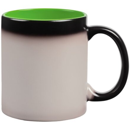 Кружка-хамелеон On Display, матовая, черная с зеленым Кружка-хамелеон On Display, матовая, черная с зеленым