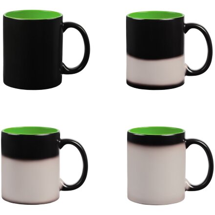Кружка-хамелеон On Display, матовая, черная с зеленым Кружка-хамелеон On Display, матовая, черная с зеленым