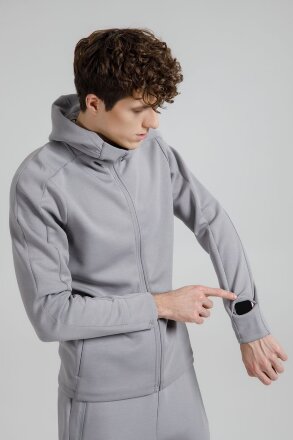 Куртка с капюшоном унисекс Begi, серая Куртка с капюшоном унисекс Begi, серая