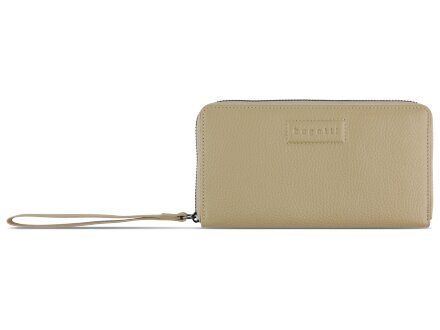 Кошелёк женский BUGATTI Elsa, с защитой RFID, песочного цвета, воловья кожа/полиэстер, 18,7х2х10 см Кошелёк женский BUGATTI Elsa, с защитой RFID, песочного цвета, воловья кожа/полиэстер, 18,7х2х10 см