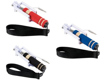 Мини селфи палка со шнурочком, черный Мини селфи палка со шнурочком, черный