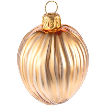 Елочная игрушка «Грецкий орех», золотистая Елочная игрушка «Грецкий орех», золотистая