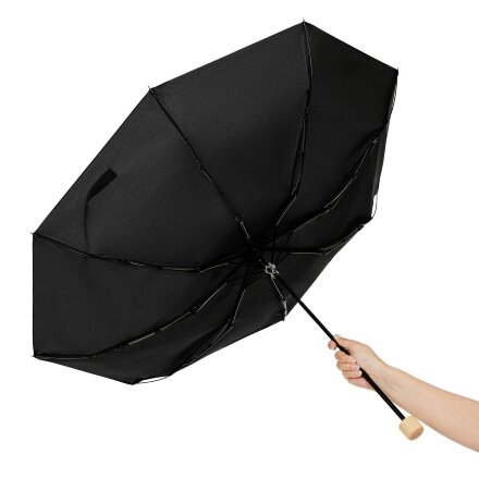 Зонт складной Nature Mini, черный Зонт складной Nature Mini, черный