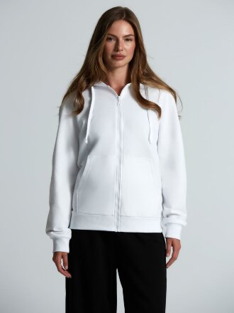 Толстовка на молнии с капюшоном Siverga 2.0, белая Толстовка на молнии с капюшоном Siverga 2.0, белая