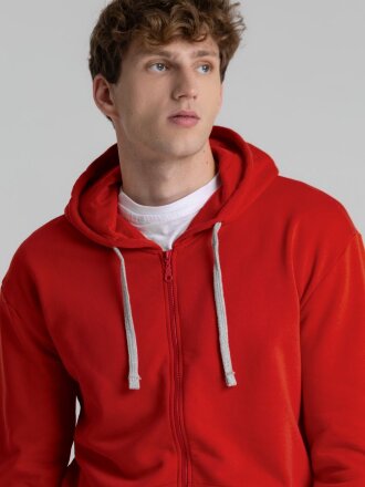 Толстовка на молнии с капюшоном Unit Siverga Heavy, красная Толстовка на молнии с капюшоном Unit Siverga Heavy, красная