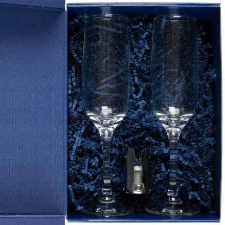 Набор для шампанского Isabella, в синей упаковке Набор для шампанского Isabella, в синей упаковке