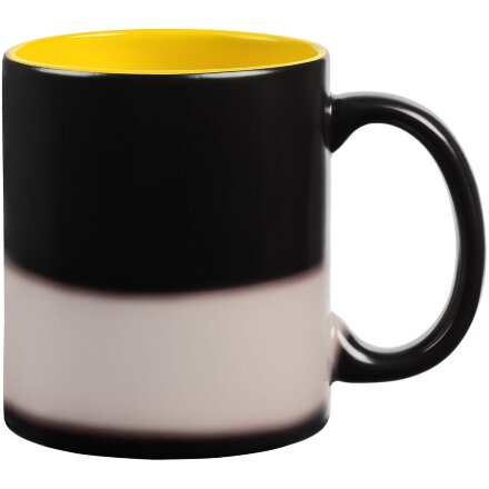 Кружка-хамелеон On Display, матовая, черная с желтым Кружка-хамелеон On Display, матовая, черная с желтым