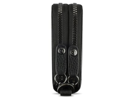 Кошелёк женский BUGATTI Elsa, с защитой данных RFID, чёрный, воловья кожа/полиэстер, 19х3х10,5 см Кошелёк женский BUGATTI Elsa, с защитой данных RFID, чёрный, воловья кожа/полиэстер, 19х3х10,5 см