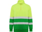 Свитшот ворот на молнии Spica, садовый зеленый/неоновый желтый Свитшот ворот на молнии Spica, садовый зеленый/неоновый желтый