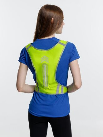 Светоотражающий жилет для бега с маячком Flash, желтый неон Светоотражающий жилет для бега с маячком Flash, желтый неон