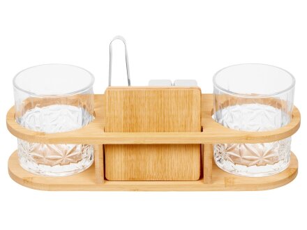 Набор для виски на бамбуковой подставке Boulevardier (Р)