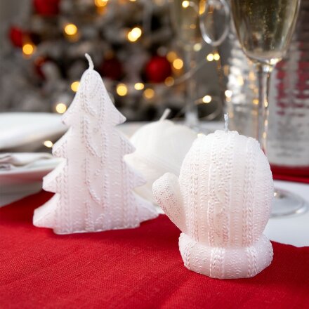 Свеча Kniteam, клубок, белый Свеча Kniteam, клубок, белый