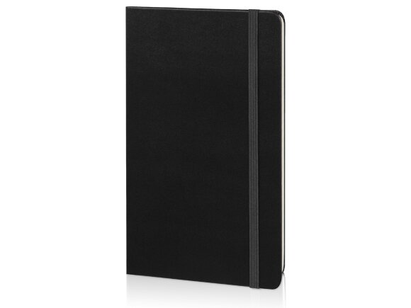 Записная книжка Moleskine Classic (в линейку) в твердой обложке, Medium (11,5x18 см), черный с нанесением логотипа