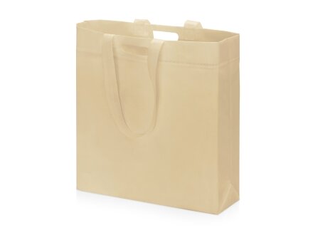 Сумка для покупок из спанбонда Ambit, 380*120*400 с ручкой 550/30 мм, бежевый Сумка для покупок из спанбонда Ambit, 380*120*400 с ручкой 550/30 мм, бежевый