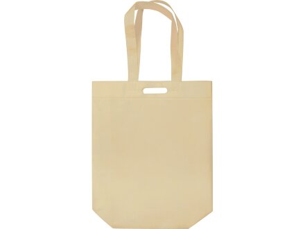 Сумка для покупок из спанбонда Ambit, 380*120*400 с ручкой 550/30 мм, бежевый Сумка для покупок из спанбонда Ambit, 380*120*400 с ручкой 550/30 мм, бежевый