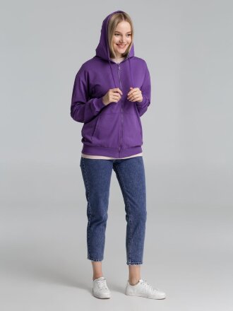 Толстовка на молнии с капюшоном Siverga 2.0, фиолетовая Толстовка на молнии с капюшоном Siverga 2.0, фиолетовая