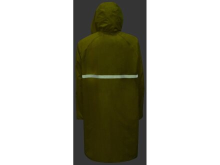 Длинный дождевик Lanai из полиэстера со светоотражающей тесьмой, желтый Длинный дождевик Lanai из полиэстера со светоотражающей тесьмой, желтый