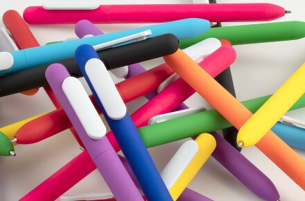 Ручка шариковая Swiper Soft Touch, голубая с белым Ручка шариковая Swiper Soft Touch, голубая с белым