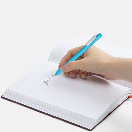 Ручка шариковая Swiper Soft Touch, голубая с белым Ручка шариковая Swiper Soft Touch, голубая с белым