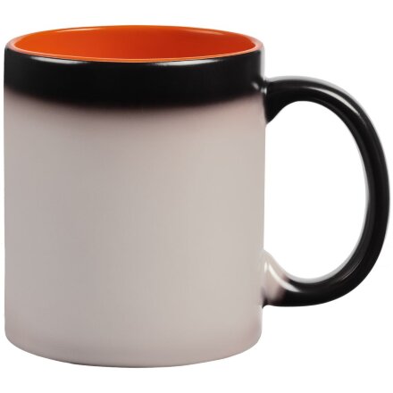 Кружка-хамелеон On Display, матовая, черная с оранжевым Кружка-хамелеон On Display, матовая, черная с оранжевым