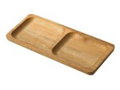 Менажница из акации с двумя секциями Almond