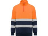 Свитшот ворот на молнии Spica, нэйви/неоновый оранжевый Свитшот ворот на молнии Spica, нэйви/неоновый оранжевый