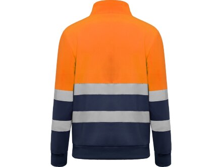 Свитшот ворот на молнии Spica, нэйви/неоновый оранжевый Свитшот ворот на молнии Spica, нэйви/неоновый оранжевый