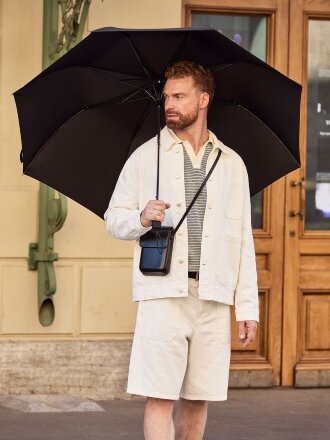 Зонт складной Big Arc, черный Зонт складной Big Arc, черный