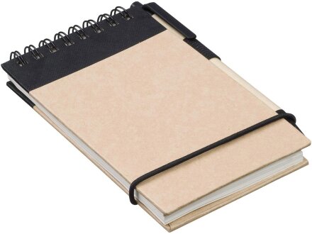 Блокнот А7 Zuse с ручкой шариковой, черный Блокнот А7 Zuse с ручкой шариковой, черный