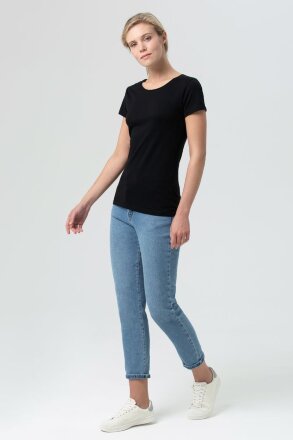 Футболка женская Martin Women, черная Футболка женская Martin Women, черная