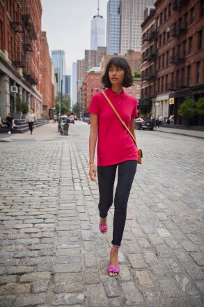 Рубашка поло женская Inspire, темно-зеленая Рубашка поло женская Inspire, темно-зеленая