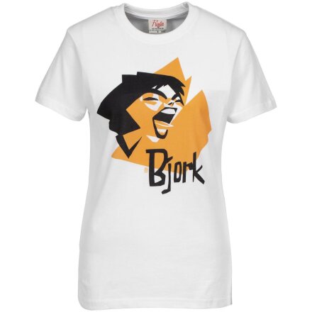 Футболка женская «Меламед. Bjork», белая Футболка женская «Меламед. Bjork», белая