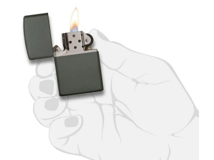 Зажигалка ZIPPO Classic с покрытием Green Matte, латунь/сталь, зелёная, матовая, 38x13x57 мм Зажигалка ZIPPO Classic с покрытием Green Matte, латунь/сталь, зелёная, матовая, 38x13x57 мм