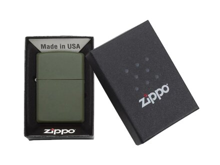 Зажигалка ZIPPO Classic с покрытием Green Matte, латунь/сталь, зелёная, матовая, 38x13x57 мм Зажигалка ZIPPO Classic с покрытием Green Matte, латунь/сталь, зелёная, матовая, 38x13x57 мм
