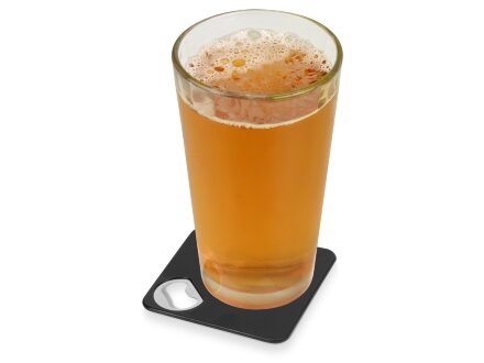 Подставка для кружки с открывалкой Liso, черный Подставка для кружки с открывалкой Liso, черный