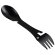 Походный столовый прибор Full Spoon, черный с нанесением логотипа