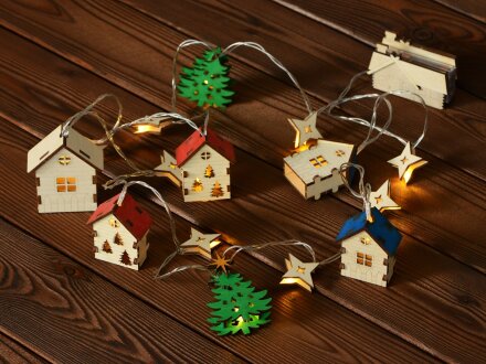 Елочная гирлянда с лампочками Новогодняя цветная Елочная гирлянда с лампочками Новогодняя цветная