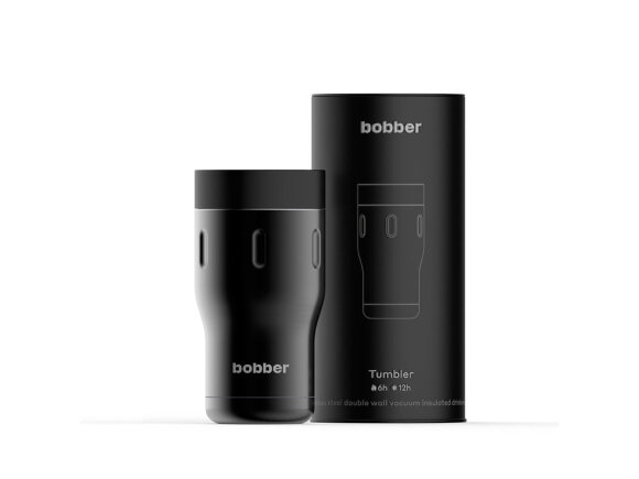 Термос питьевой, вакуумный, бытовой, тм bobber. Объем 0,35 литра. Артикул Tumbler-350 Black Coffee с нанесением логотипа