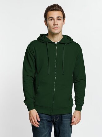 Толстовка на молнии с капюшоном Siverga 2.0, темно-зеленая Толстовка на молнии с капюшоном Siverga 2.0, темно-зеленая