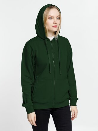 Толстовка на молнии с капюшоном Siverga 2.0, темно-зеленая Толстовка на молнии с капюшоном Siverga 2.0, темно-зеленая