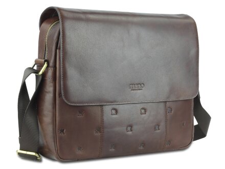 Сумка через плечо Mano Don Leon, натуральная кожа в коричневом цвете, 38 х 30 х 7 см Сумка через плечо Mano Don Leon, натуральная кожа в коричневом цвете, 38 х 30 х 7 см