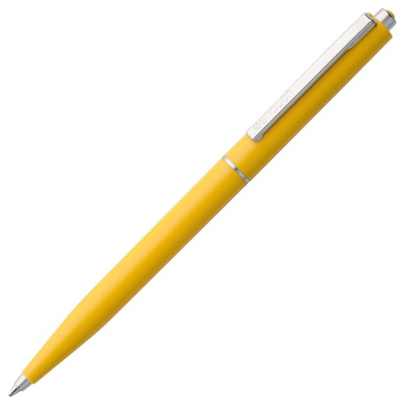 Ручка шариковая Senator Point, ver.2, желтая с нанесением логотипа