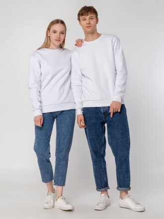 Толстовка Unit Toima Heavy, белая Толстовка Unit Toima Heavy, белая