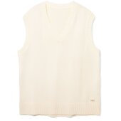 Жилет оверсайз унисекс Tad в сумке, молочно-белый Жилет оверсайз унисекс Tad в сумке, молочно-белый