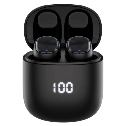 Беспроводные наушники с микрофоном Air Buds Pro, TWS, BT 5.3, LED, 300 мАч, черный, Deppa Беспроводные наушники с микрофоном Air Buds Pro, TWS, BT 5.3, LED, 300 мАч, черный, Deppa