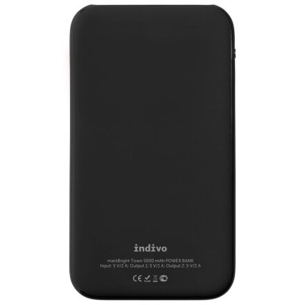 Аккумулятор с подсветкой markBright Town, 5000 мАч, черный Аккумулятор с подсветкой markBright Town, 5000 мАч, черный