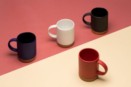 Кружка с пробковой подставкой Corky, красная Кружка с пробковой подставкой Corky, красная