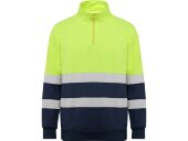 Свитшот ворот на молнии Spica, нэйви/неоновый желтый Свитшот ворот на молнии Spica, нэйви/неоновый желтый
